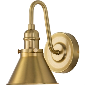 Lucas McKearn Provence 1-light Metal Bath Vanity Light in Aged Brass