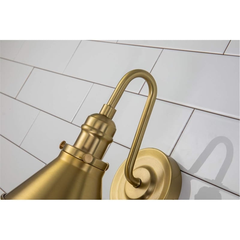 Lucas McKearn Provence 1-light Metal Bath Vanity Light in Aged Brass