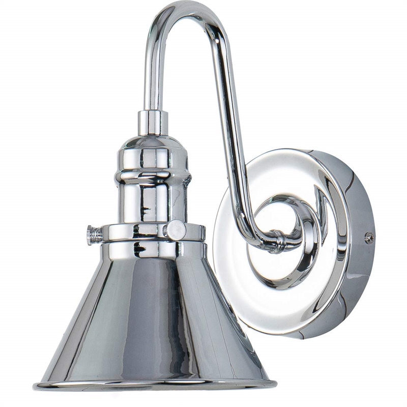 Lucas McKearn Provence 1-light Metal Bath Vanity Light in Polished Chrome