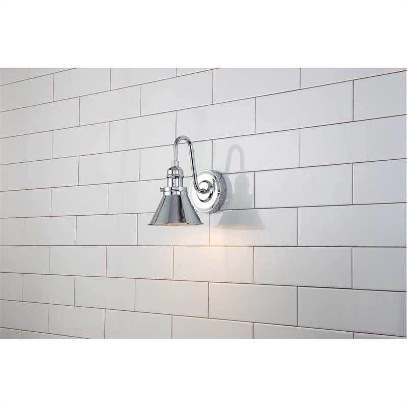 Lucas McKearn Provence 1-light Metal Bath Vanity Light in Polished Chrome