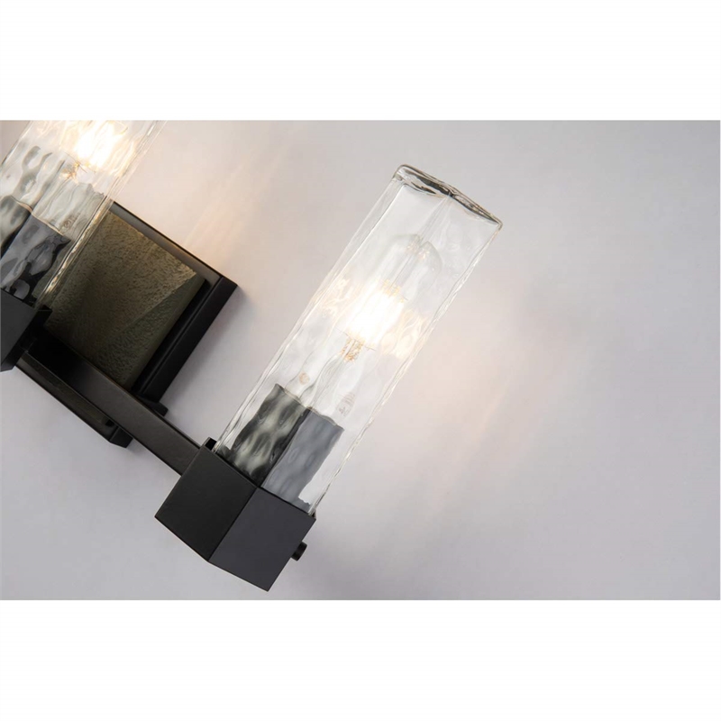 Lucas McKearn Navarre 3-light Transitional Metal Bath Vanity Light in Black/Gray