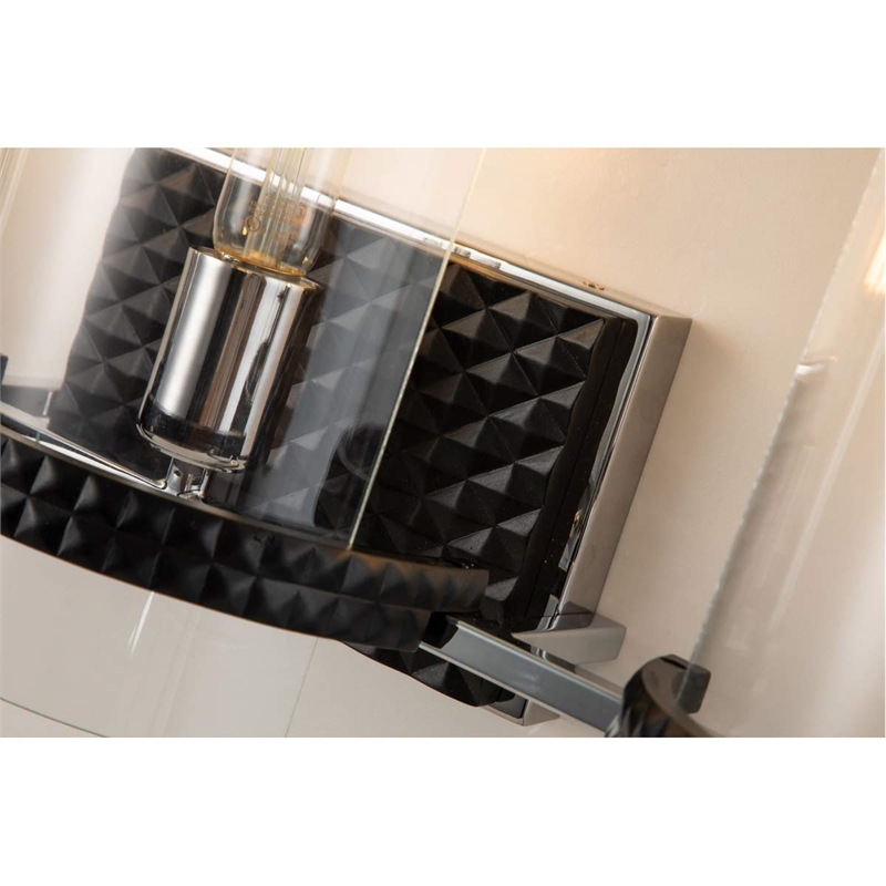 Lucas McKearn Mazant 3-light Metal Bath Vanity Light in Matte Black/Chrome