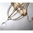 Lucas McKearn 3-light Empire Metal Mini Chandelier in Distressed Silver and Gold