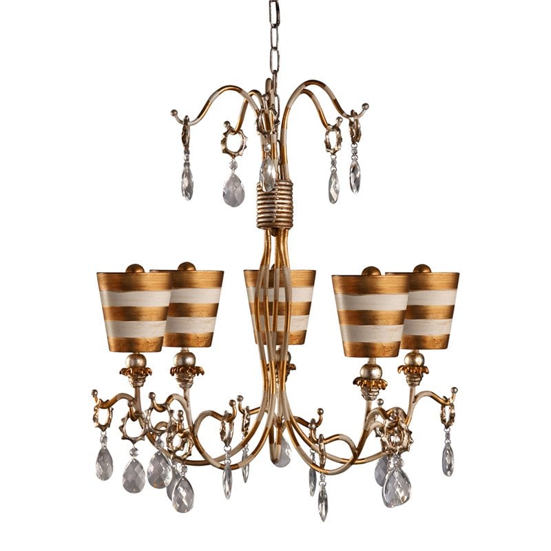 chandelier with gold accents