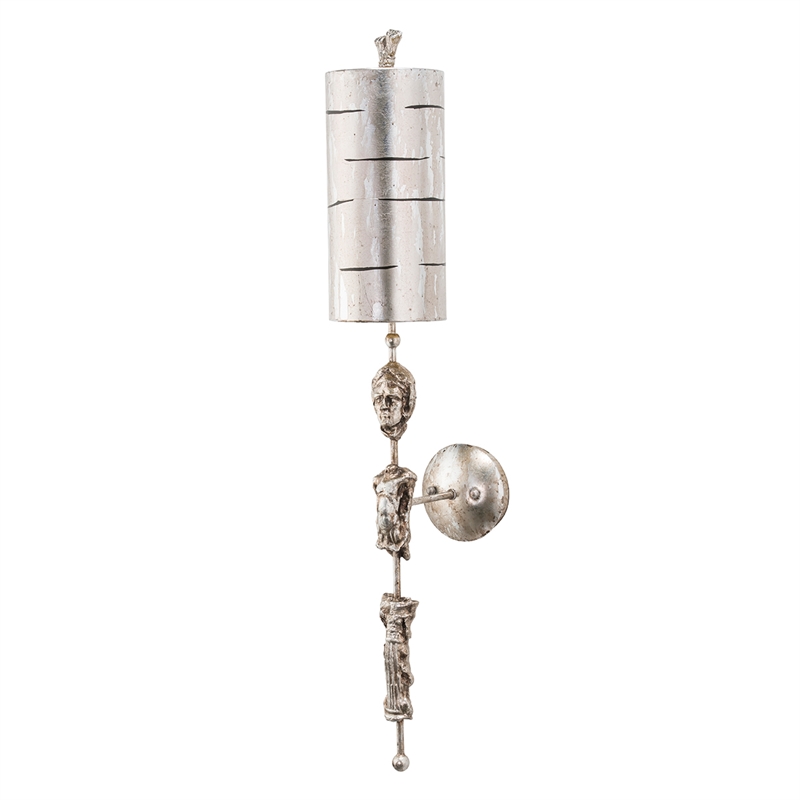 Lucas McKearn Fragment 1-light Traditional Resin Sconce in Silver Leaf