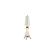 Lucas McKearn Leda Traditional Resin Table Lamp in Tapered Cream/Gold Leaf