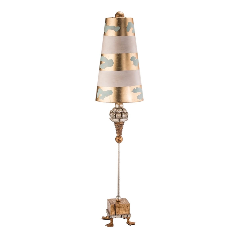 Lucas McKearn Pompadour Luxe Traditional Resin Buffet Lamp in Gold/Silver