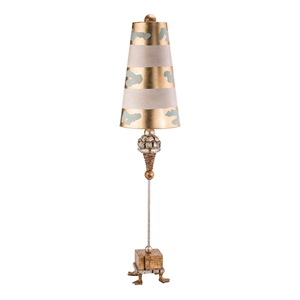 Lucas McKearn Pompadour Luxe Traditional Resin Buffet Lamp in Gold/Silver
