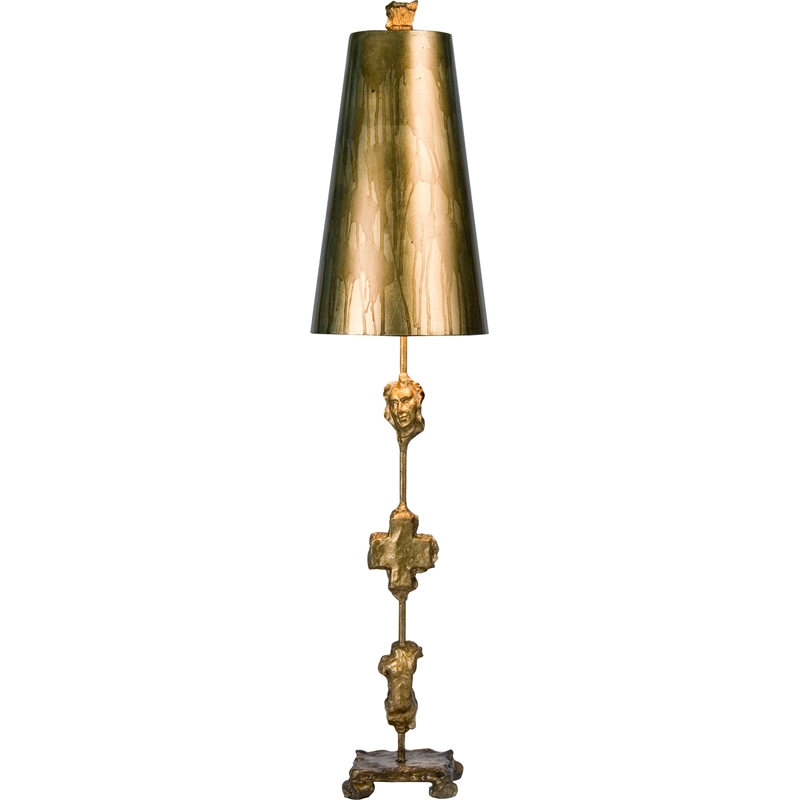 Lucas McKearn Fragment Traditional Resin Table Lamp in Gold Leaf