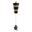 Lucas McKearn Peony Transitional Metal Buffet Lamp in Silver Leaf/Black