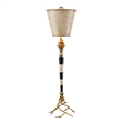 Lucas McKearn Flambeau Traditional Resin Table Lamp in Black/Cream