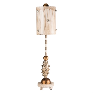 Lucas McKearn Pome Traditional Resin Table Lamp in Cream and Gold