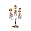 Lucas McKearn Birdland 3-light Crystal Table Lamp in Black/Gold Stripes