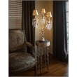 Lucas McKearn Birdland 3-light Crystal Table Lamp in Black/Gold Stripes