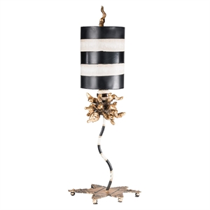 Lucas McKearn Dominique Traditional Metal Table Lamp in Black/Cream