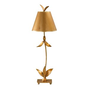 lucas mckearn red bell traditional metal table lamp in gold leaf