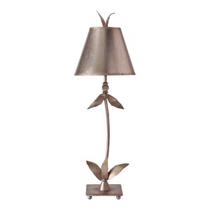 lucas mckearn red bell traditional metal table lamp in silver