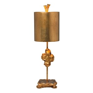 Lucas McKearn Cross Traditional Resin Table Lamp in Gold Leaf