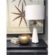Lucas McKearn Neo Contemporary Metal Table Lamp with Gold Accents in White