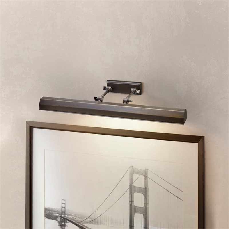 Lucas McKearn Chawton 1-Light Large Metal Wall Sconce in Dark Bronze