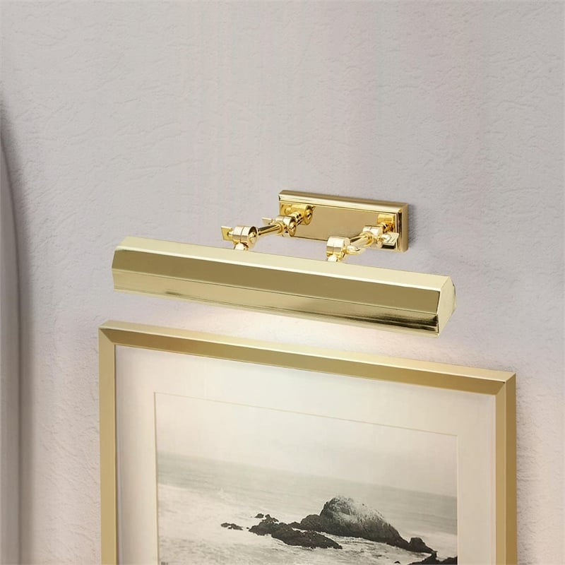 Lucas McKearn Chawton 1-Light Medium Metal Wall Sconce in Polished Brass