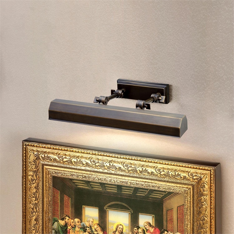 Lucas McKearn Chawton 1-Light Medium Metal Wall Sconce in Dark Bronze