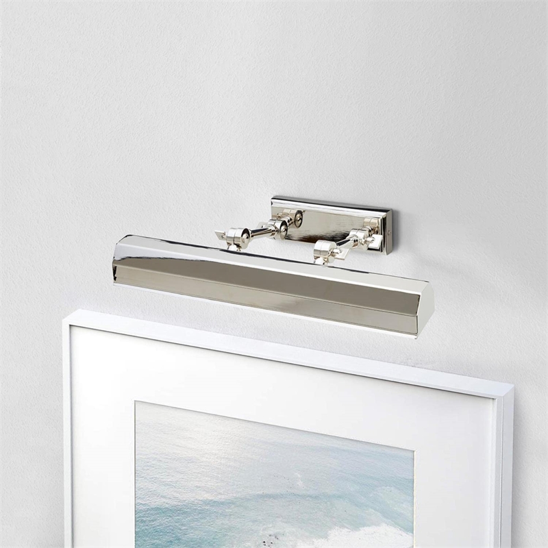 Lucas McKearn Chawton 1-Light Medium Metal Wall Sconce in Polished Nickel