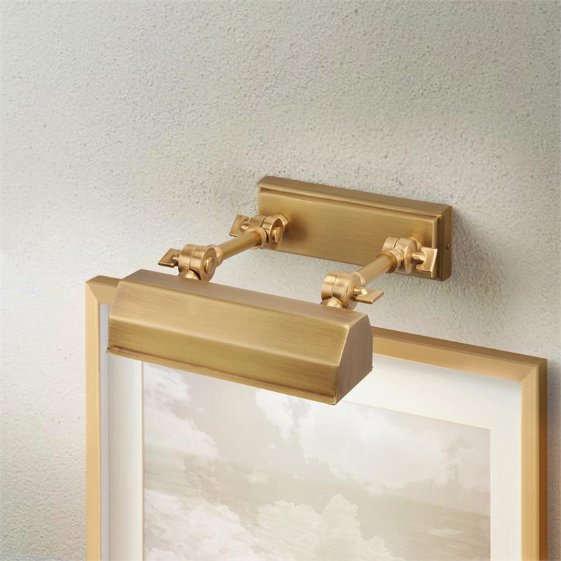 Lucas McKearn Chawton 1-Light Small Metal Wall Sconce in Aged Brass