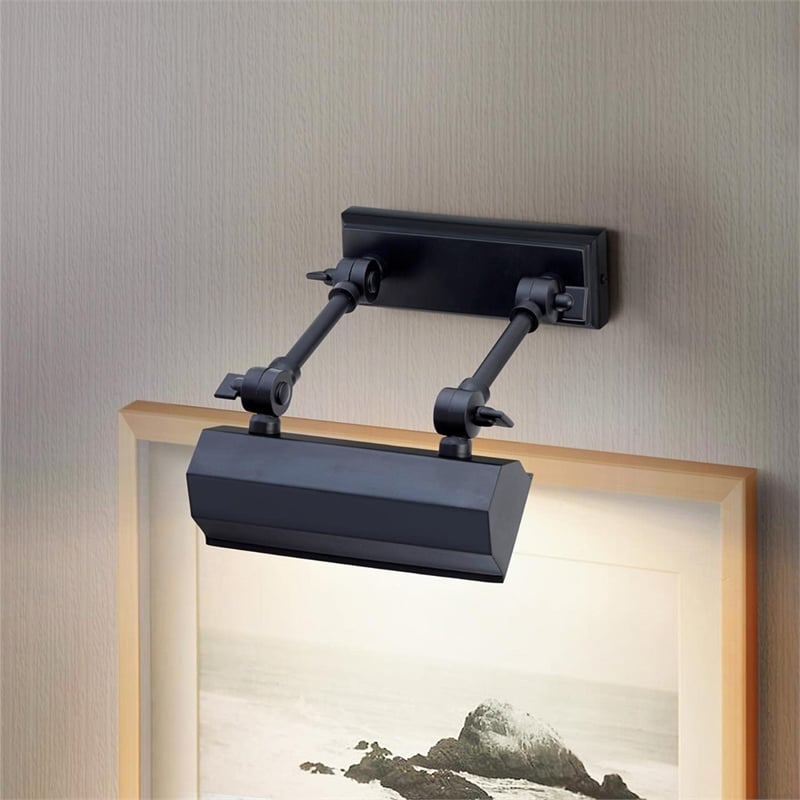 Lucas McKearn Chawton 1-Light Small Metal Wall Sconce in Black