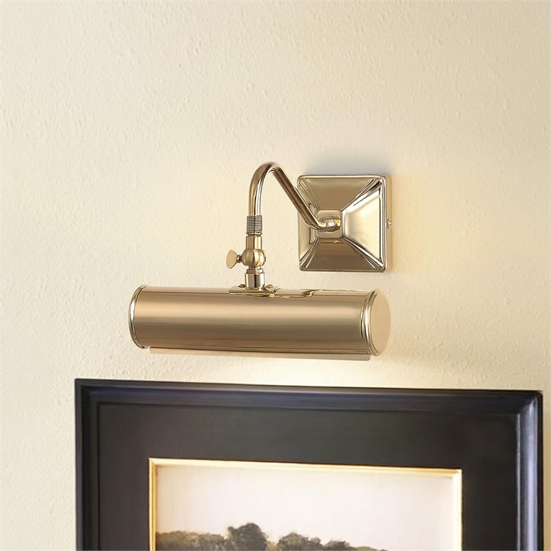 Lucas McKearn Leo 1-Light Small Traditional Metal Wall Sconce in Polished Brass