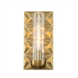 Lucas McKearn Alpha 1-Light Transitional Metal Wall Sconce in Aged Brass