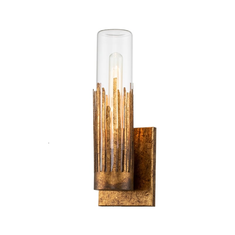 Lucas McKearn Julia 1-Light Transitional Metal Wall Sconce in Gold