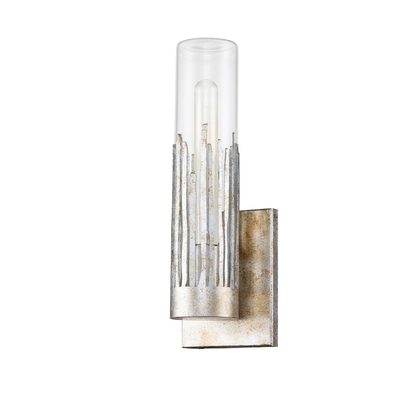 Lucas McKearn Julia 1-Light Transitional Metal Wall Sconce in Silver