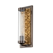 Lucas McKearn Elysian 1-Light Transitional Metal Wall Sconce in Dark Bronze