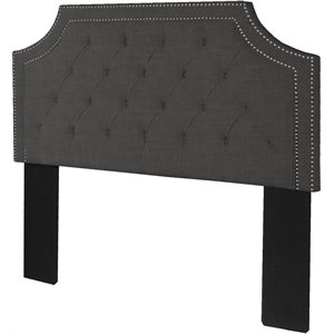 audrey fabric upholstered headboard in gray