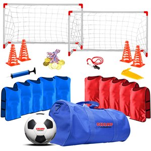 champ celebrations all-in-one kids sports soccer practice set for 12 players