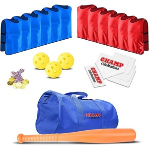 champ celebrations all-in-one kids sports baseball practice set for 12 players