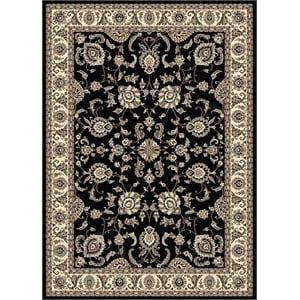 Radici USA Alba 7'9&quot x 11' Rectangular Fabric Rug in Black