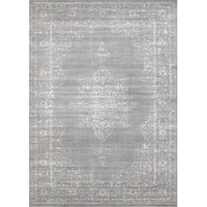 Radici USA Colosseo 3'3&quot x 4'11&quot Rectangular Fabric Rug in Gray