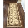 Radici USA Como Traditional Oriental Floral Ivory Runner Polypropylene Rug 2'2