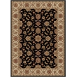 Radici USA Como Traditional Oriental Floral Black Rectangular Polypropylene Area Rug 3'3