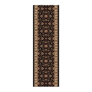 Radici USA Como 2'2&quot x 7'7&quot Rectangular Fabric Rug in Black