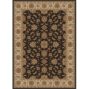 Radici USA Como Traditional Oriental Floral Brown Rectangular Polypropylene Area Rug 7'9&quot x 11'