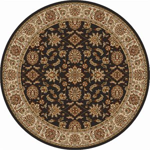 radici usa como 8' x 8' circular fabric rug in brown