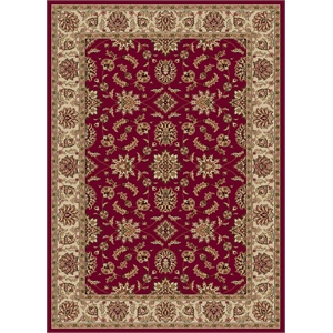 Radici USA Como Traditional Oriental Floral Red Rectangular Polypropylene Area Rug 5'5&quot x 7'7&quot
