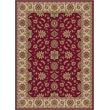 Radici USA Como Traditional Oriental Floral Red Rectangular Polypropylene Area Rug 5'5