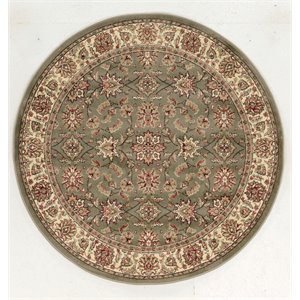 radici usa como 8' x 8' circular fabric rug in green