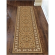 Radici USA Como Traditional Oriental Floral Beige Runner Polypropylene Rug 2'2