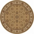 Radici USA Como Traditional Oriental Floral Beige 8' Round Polypropylene Area Rug