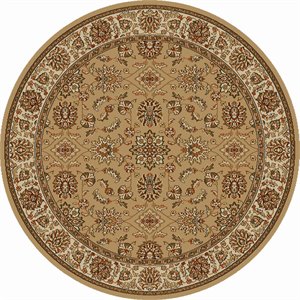 radici usa como 8' x 8' circular fabric rug in beige